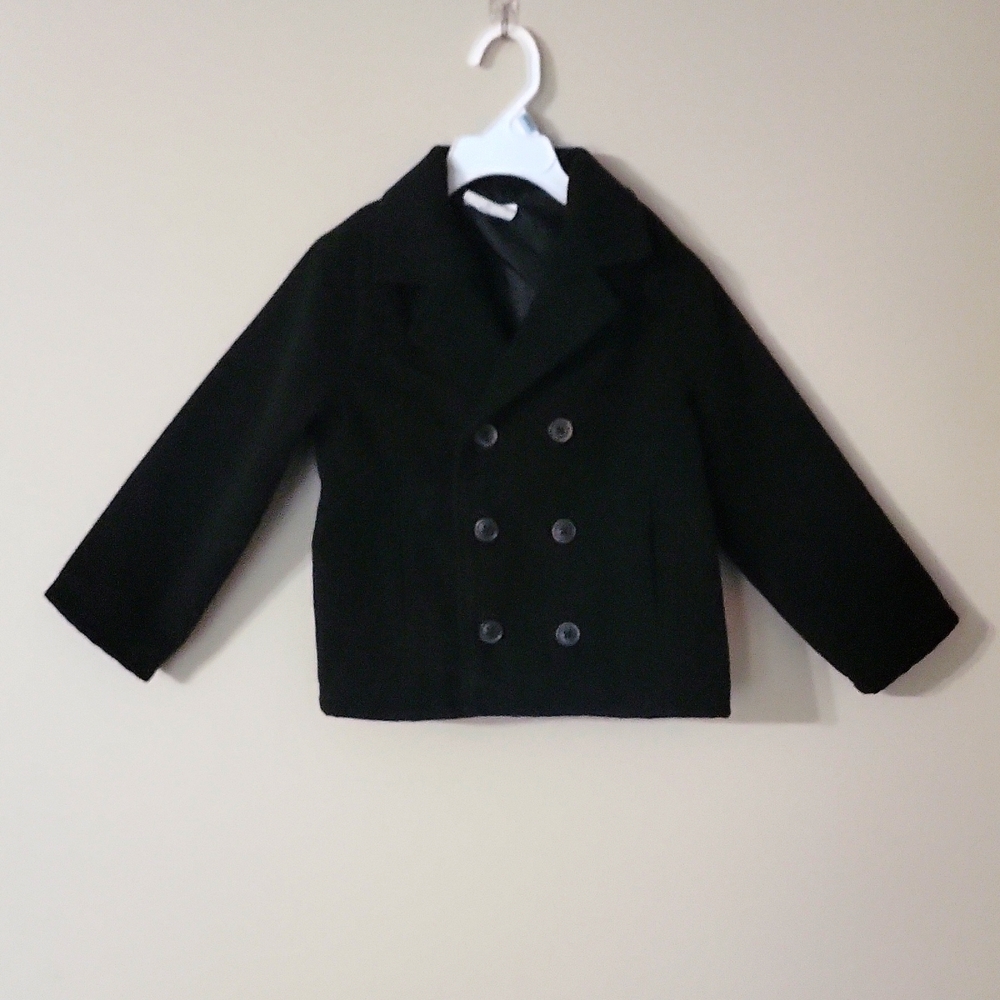 Crazy 8 Classic Black Kids Pea Coat